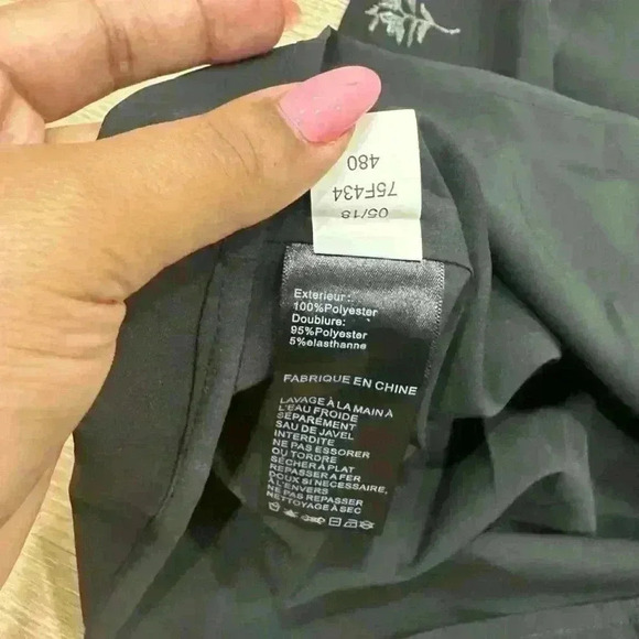 Nwt Sam Edelman black floral Long Sleeves Evening Dress Size 14 - Picture 6 of 6